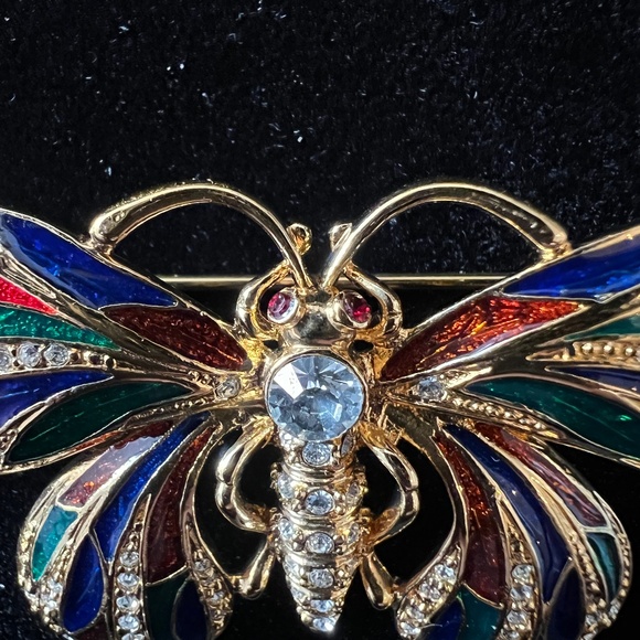 Vintage Camrose & Kross JBK Jackie Kennedy collecting lion butterfly brooch - Picture 2 of 5